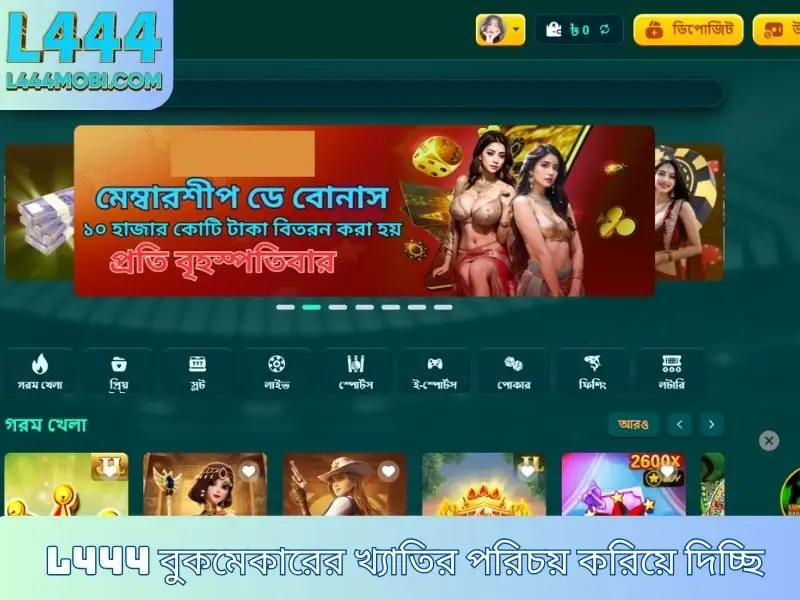 L444 বুকমেকারের খ্যাতির পরিচয় করিয়ে দিচ্ছি